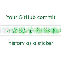 YOUR GitHub commit history 2020- as a custom sticker