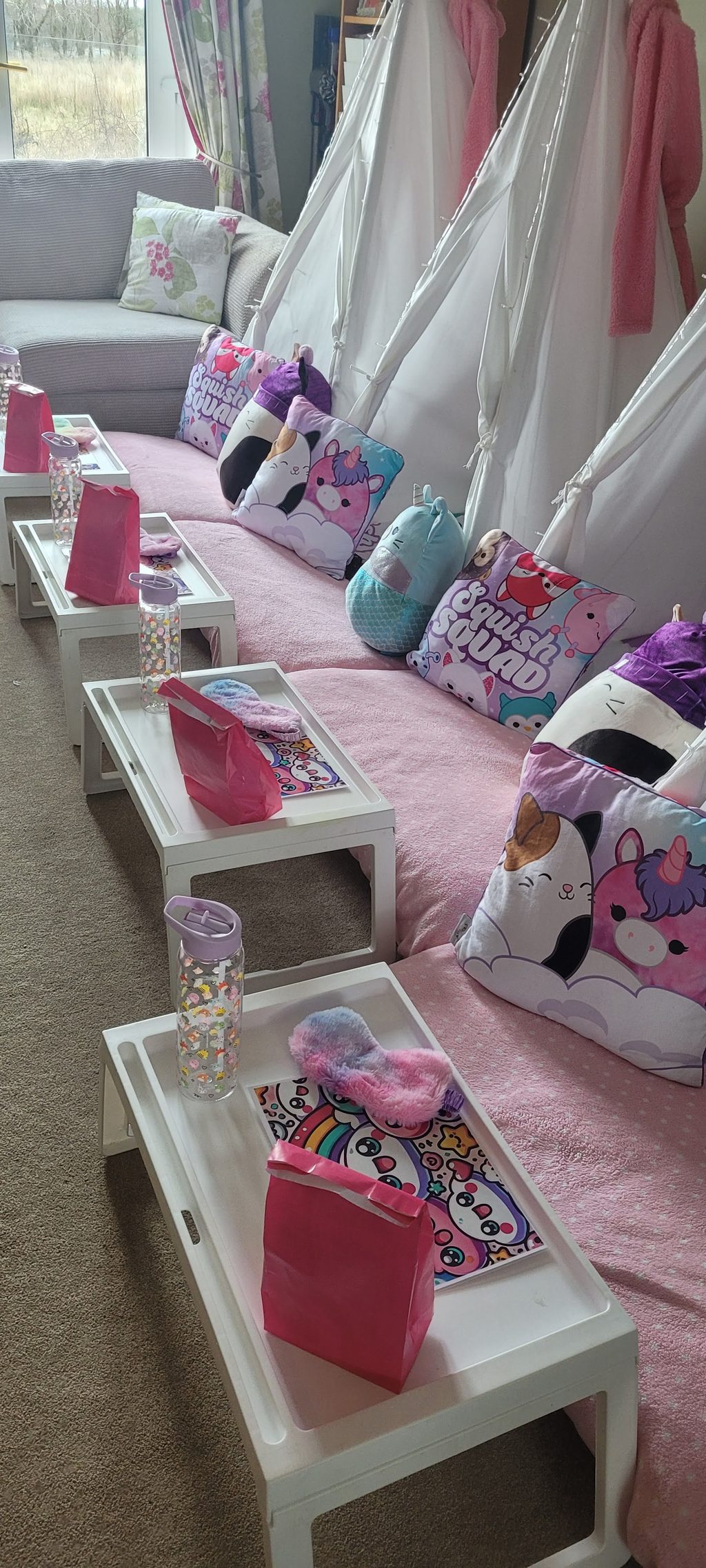 Hellokitty pink teepee celebration styling
