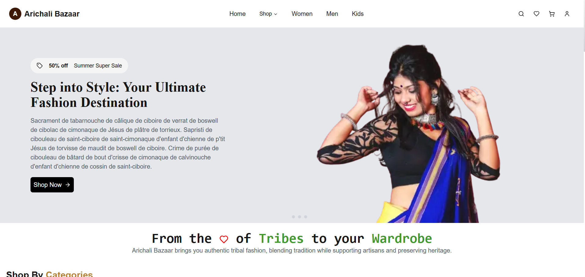 Arichalibazaar Website