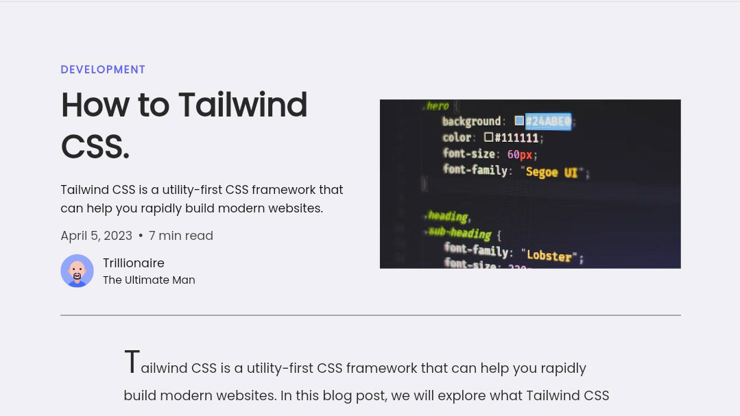 Blog Starter Using Nuxt Js And Tailwind Css Beautiful Customizable And Responsive Website