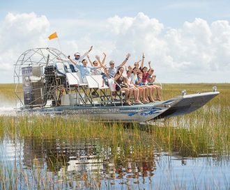 Airboat at Sawgrass Recreation Park Everglades Airboat Tour