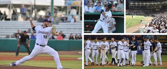 San Antonio Missions Baseball Game Collage