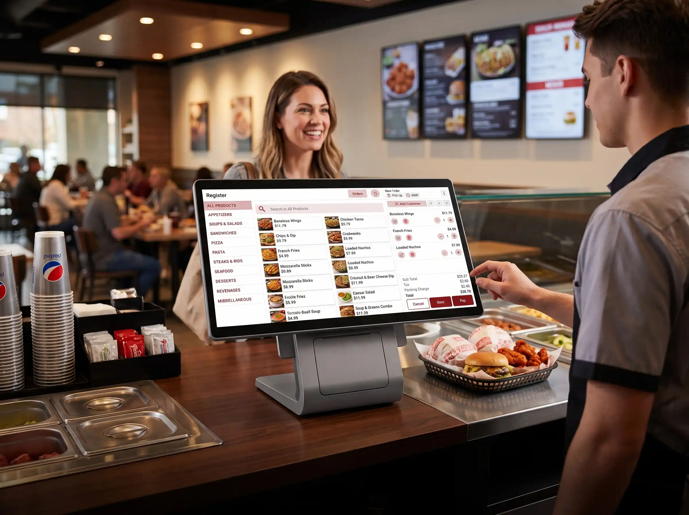 American Fast Casual POS restaurant