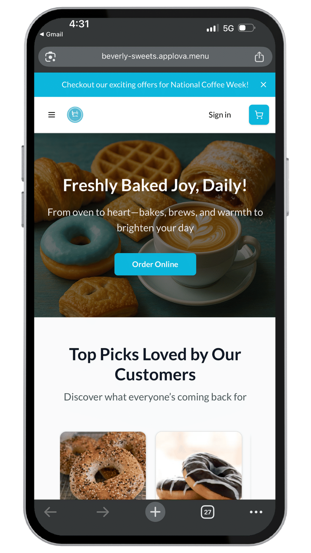 Online Ordering Mockup 2
