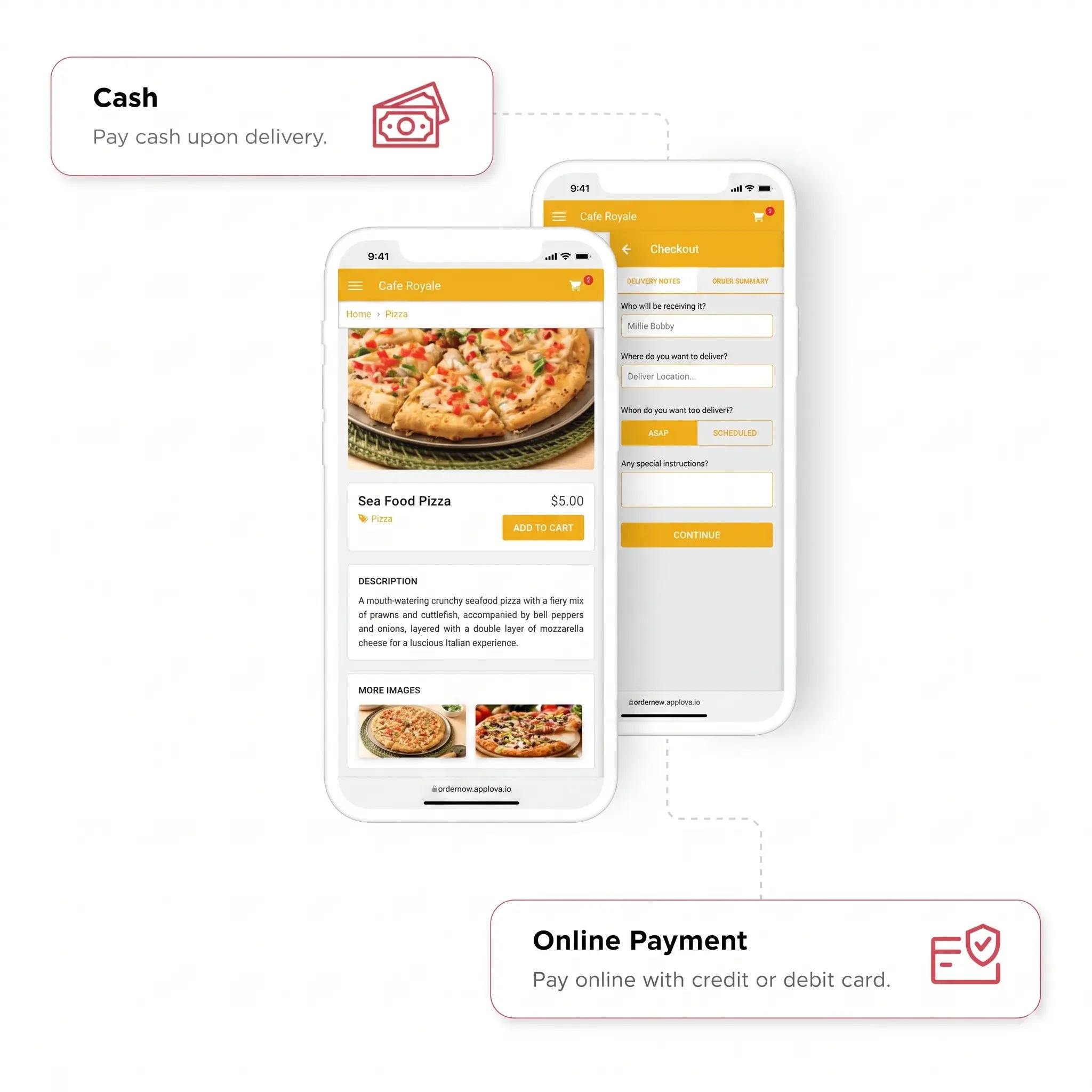 Collect orders and payments online