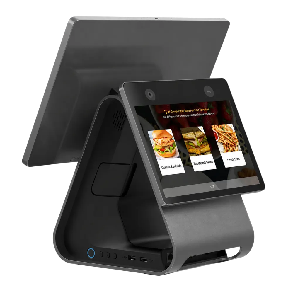 Applova POS customer-facing display showing AI-driven menu recommendations
