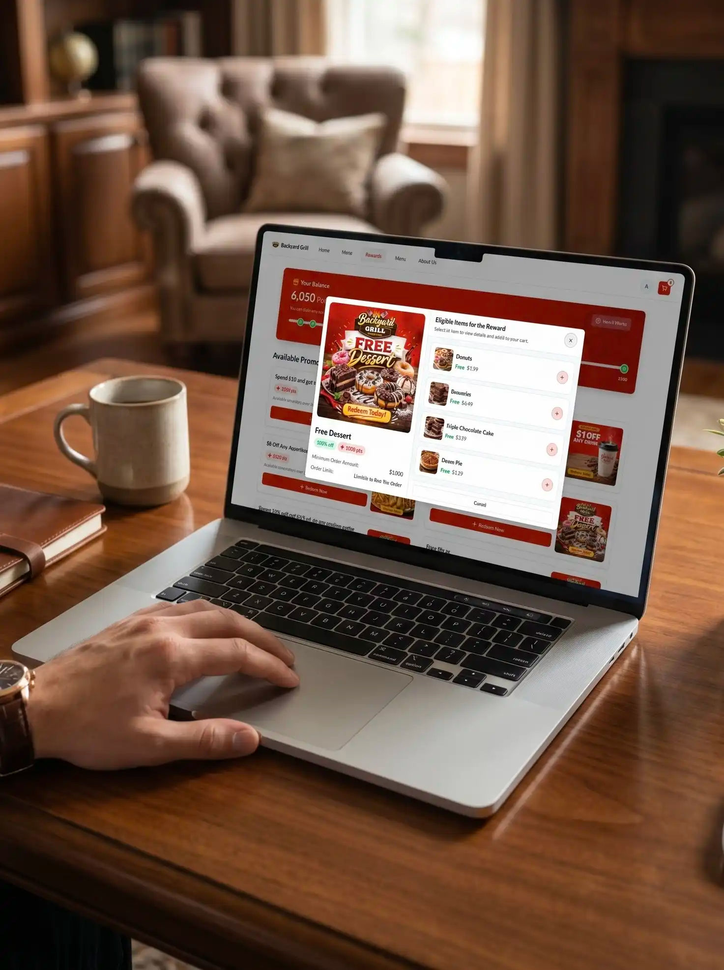 Online Ordering interface