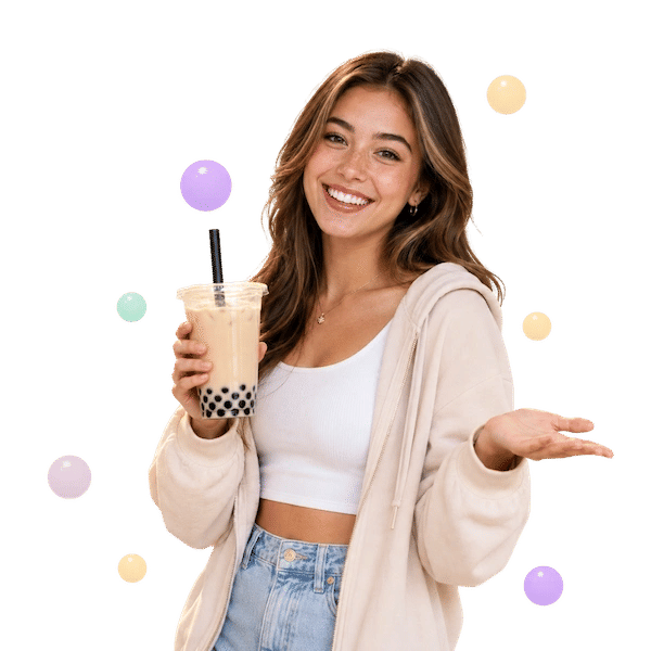 Boba shop owner reviewing Applova solutions