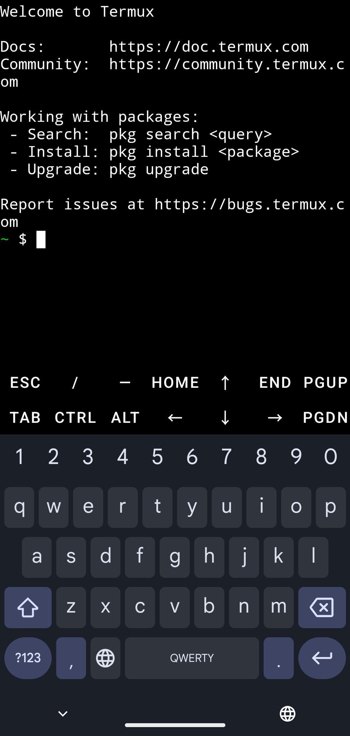 Termux的使用畫面