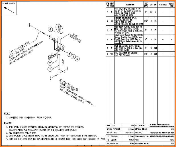 pipeline isometric drawing pdf