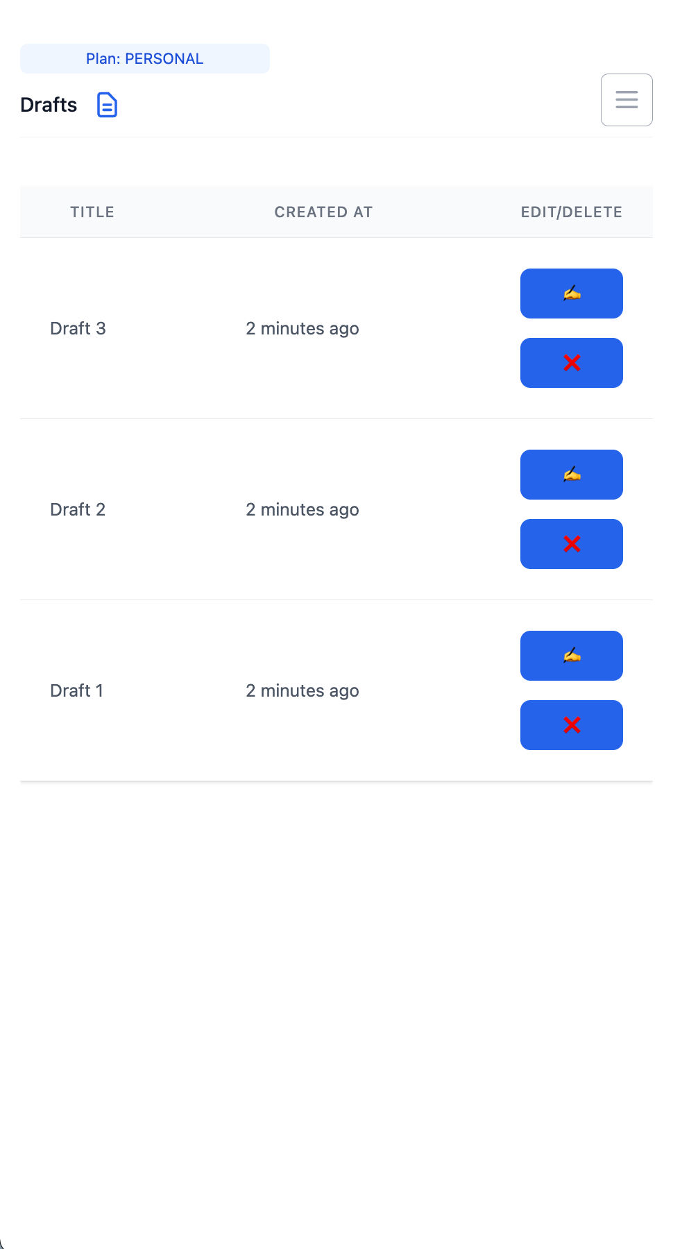 Manage Drafted Tweets