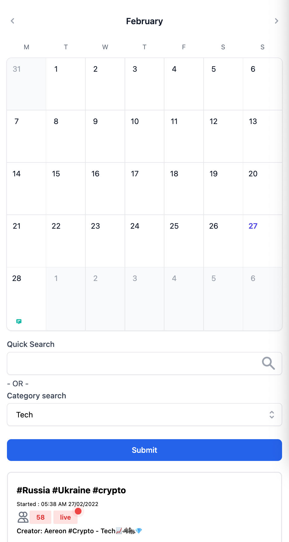 Search Twitter Spaces