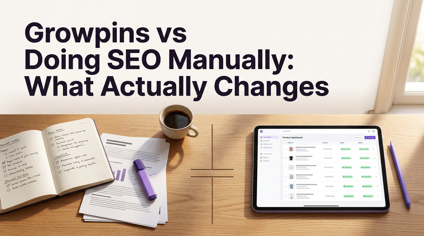 Growpins vs Doing SEO Manually: What Actually Changes