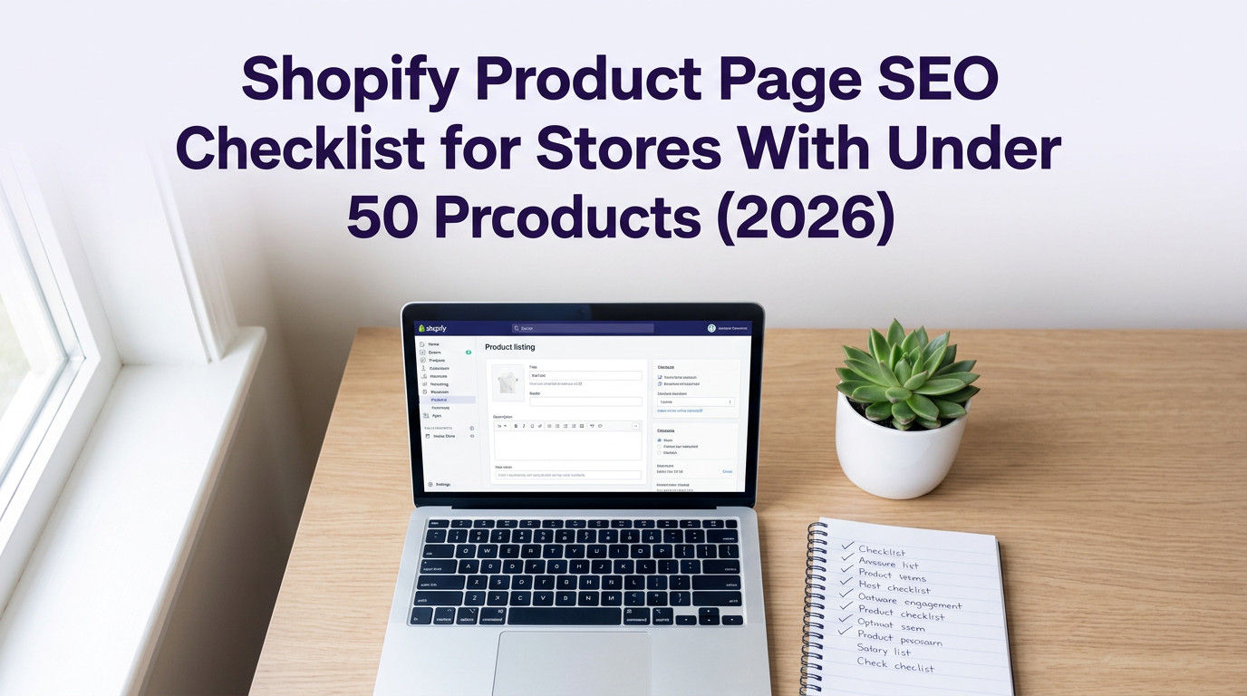 Shopify Product Page SEO Checklist for Stores With Under 50 Products (2026)