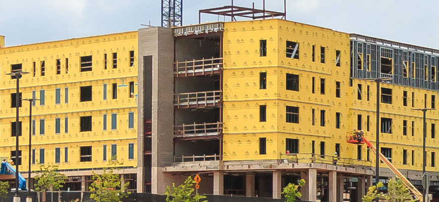 Sam Houston dormitories being built