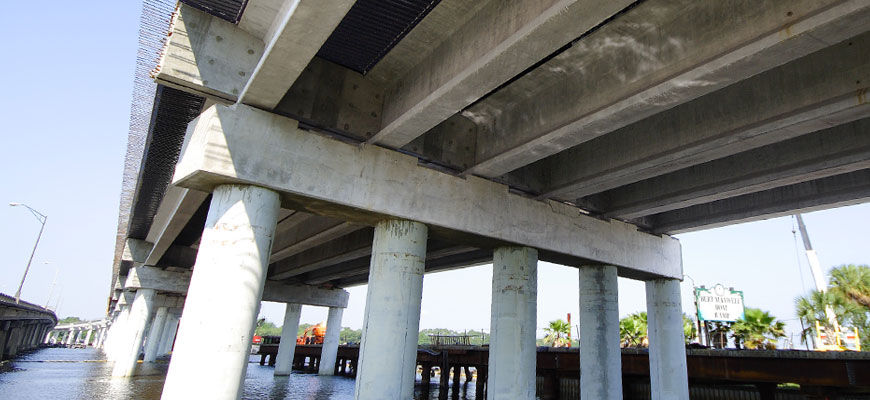 Interior of multi-story building under construction