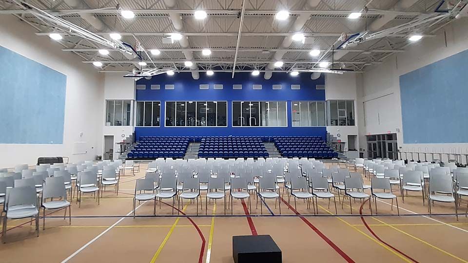 Gymnasium stage view