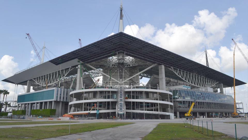 N deck roof deck enables striking new look for Miami Dolphins stadium