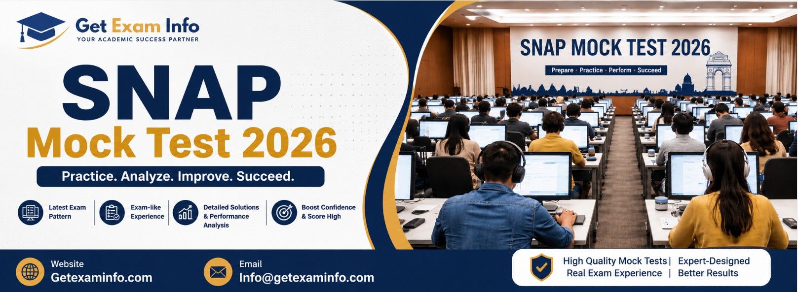 SNAP Mock Test Online 2026 – 60 MCQs 60 Minutes & Same Difficulty Level