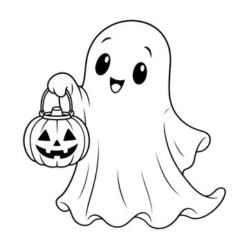 Little Ghost line drawing