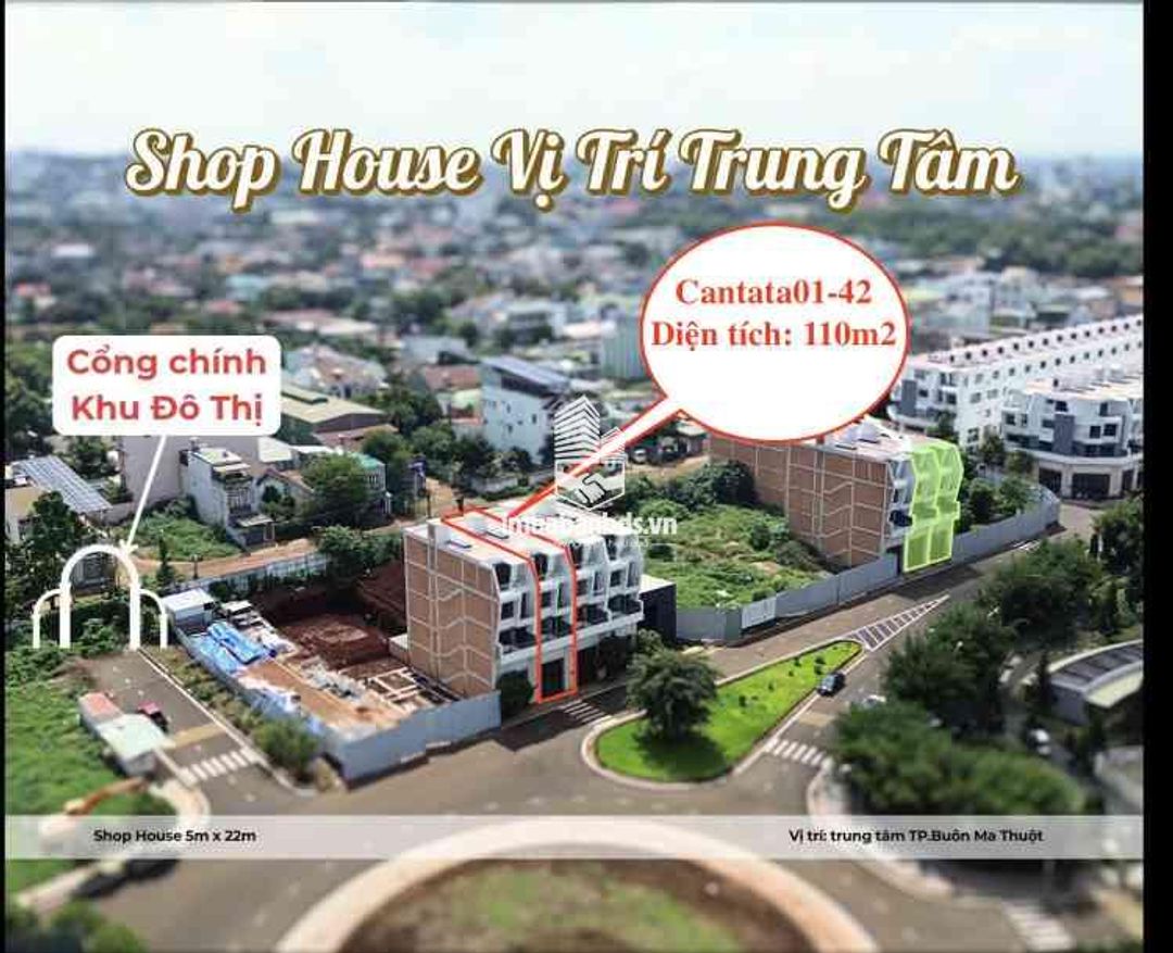 Bán shophouse trung tâm dự án Thành phố cà phê giá tốt, thanh toán chỉ 3.8 tỷ - ảnh 1