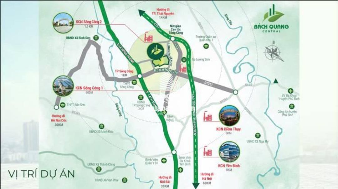 Đất nền khu công nghiệp Sông Công 1 và Sông Công 2 - Thái Nguyên - ảnh 1