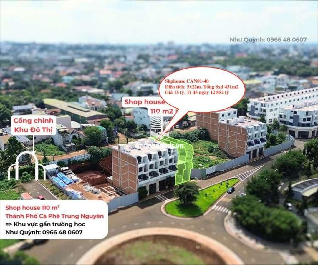 Shophouse Trung Nguyên giá tốt. chỉ 12.x tỷ view tiện ích đẳng cấp  - ảnh 1