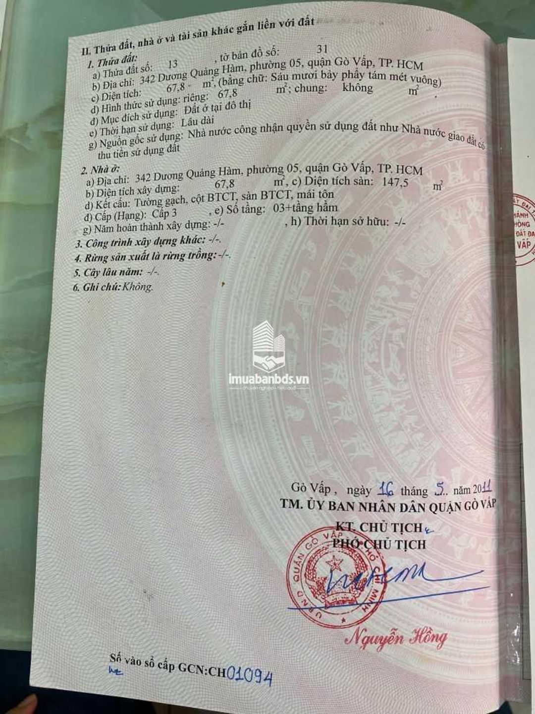 NHÀ 3 TẦNG, VỊ TRÍ MẶT TIỀN KINH DOANH SẦM UẤT BẬC NHẤT QUẬN GÒ VẤP. LH:0345678168. - ảnh 3