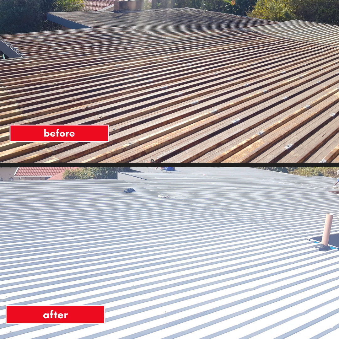 Commercial roof coating project