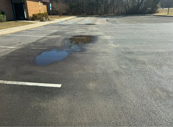 Property before tar & chip paving service