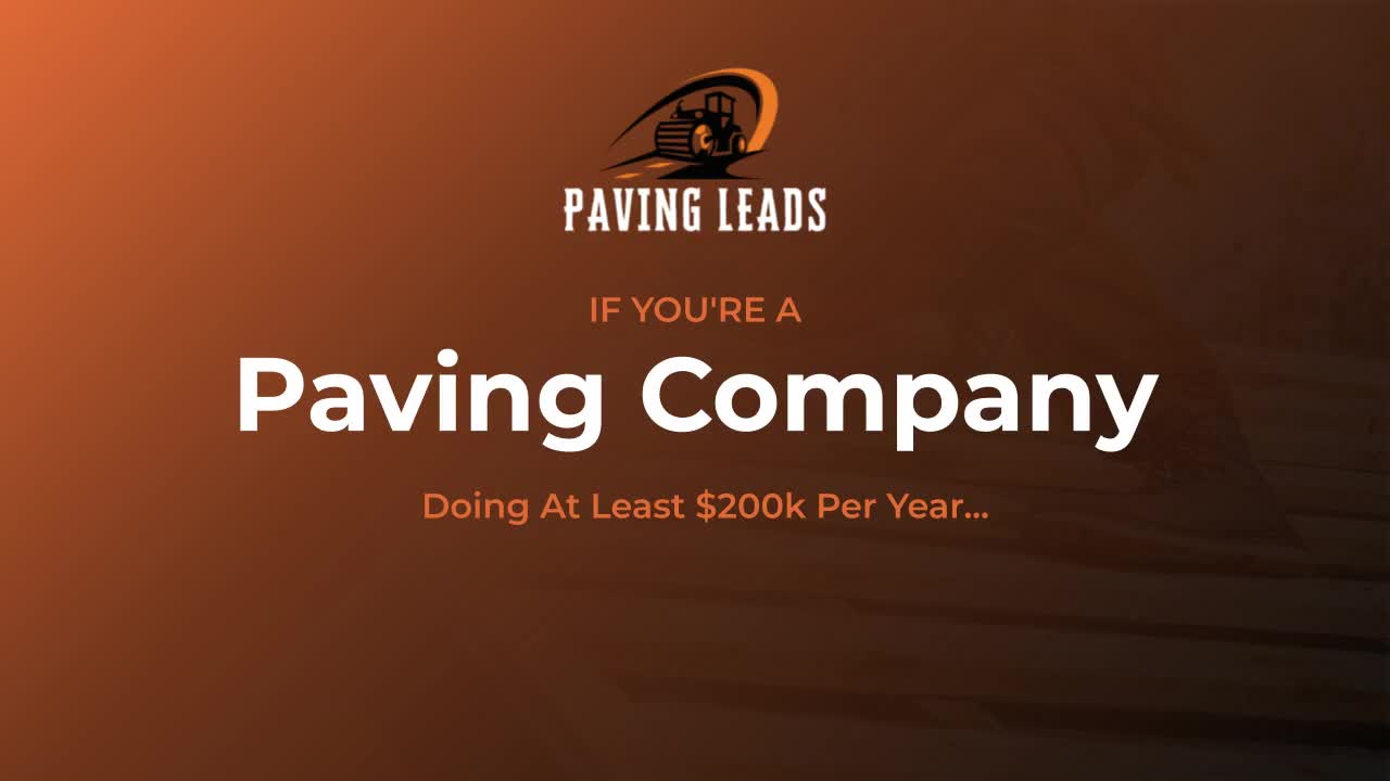 Paving Leads presentation video