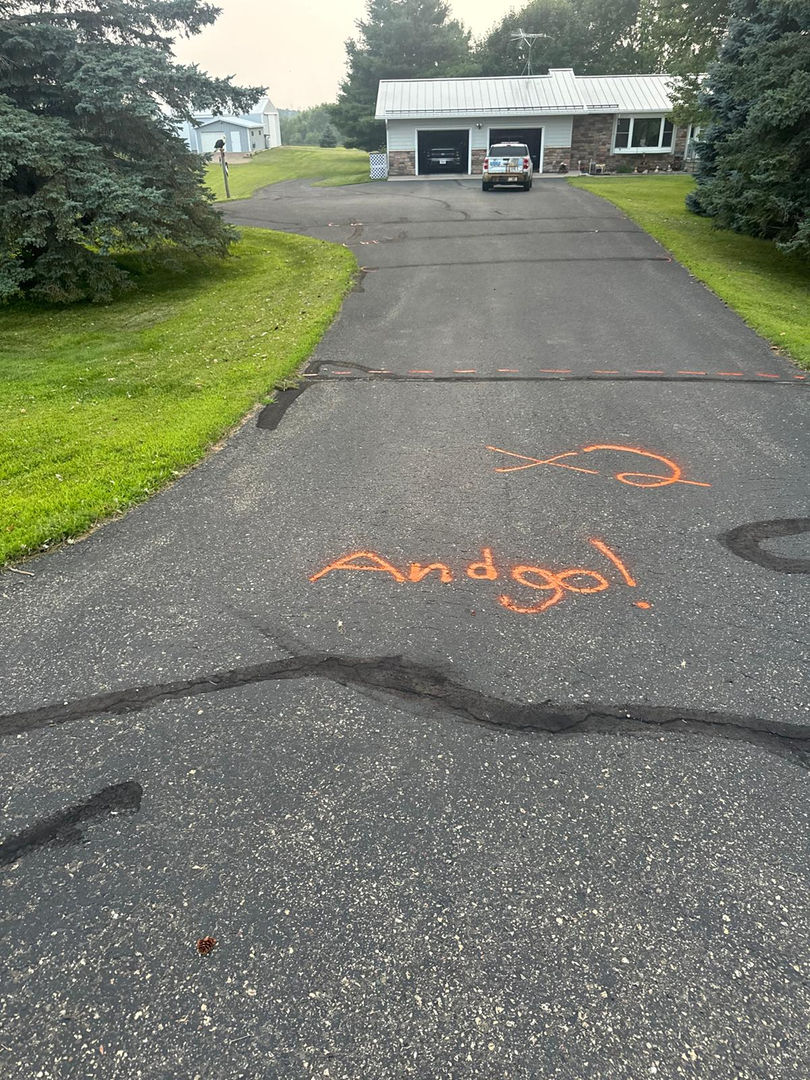 Area before tar & chip driveway installation