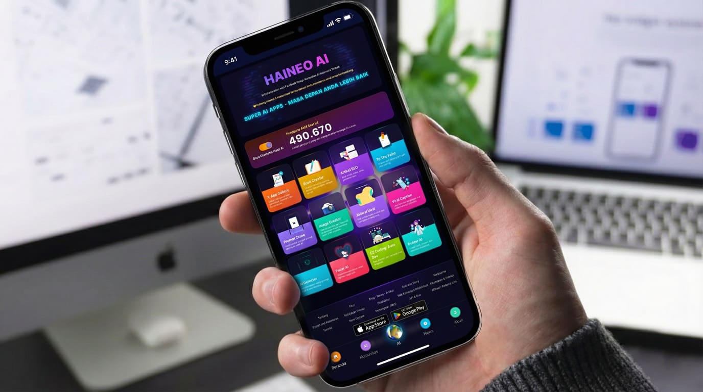 HAINEO AI iPhone - Portfolio 60+ Aplikasi AI Richkeyrick - Complete All-In-One AI Super Apps