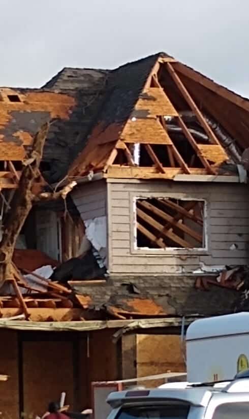storm and tornado damage home rebuilding