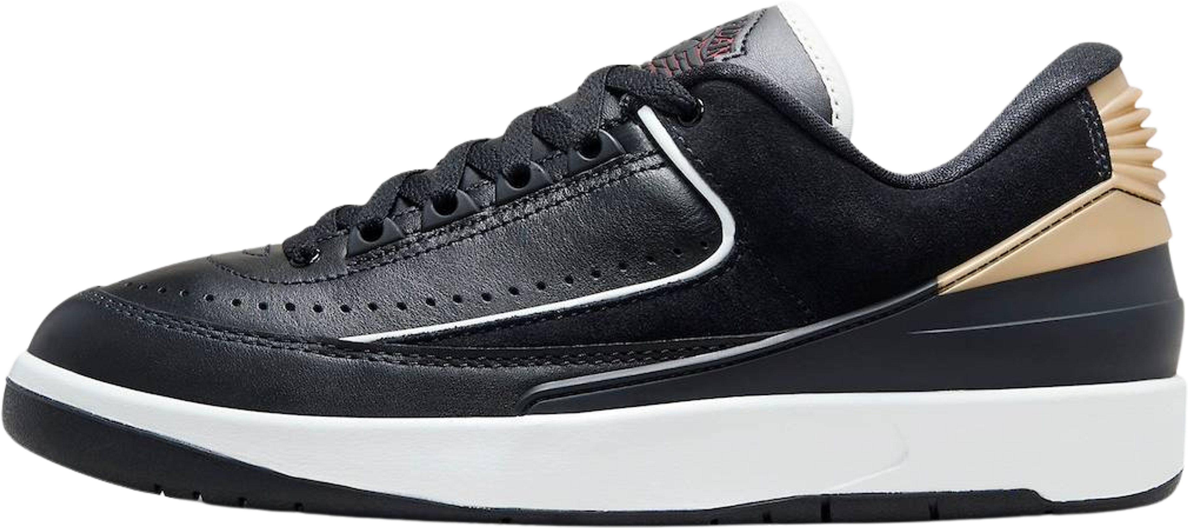 Air Jordan 2 Low Black Metallic Gold (W)