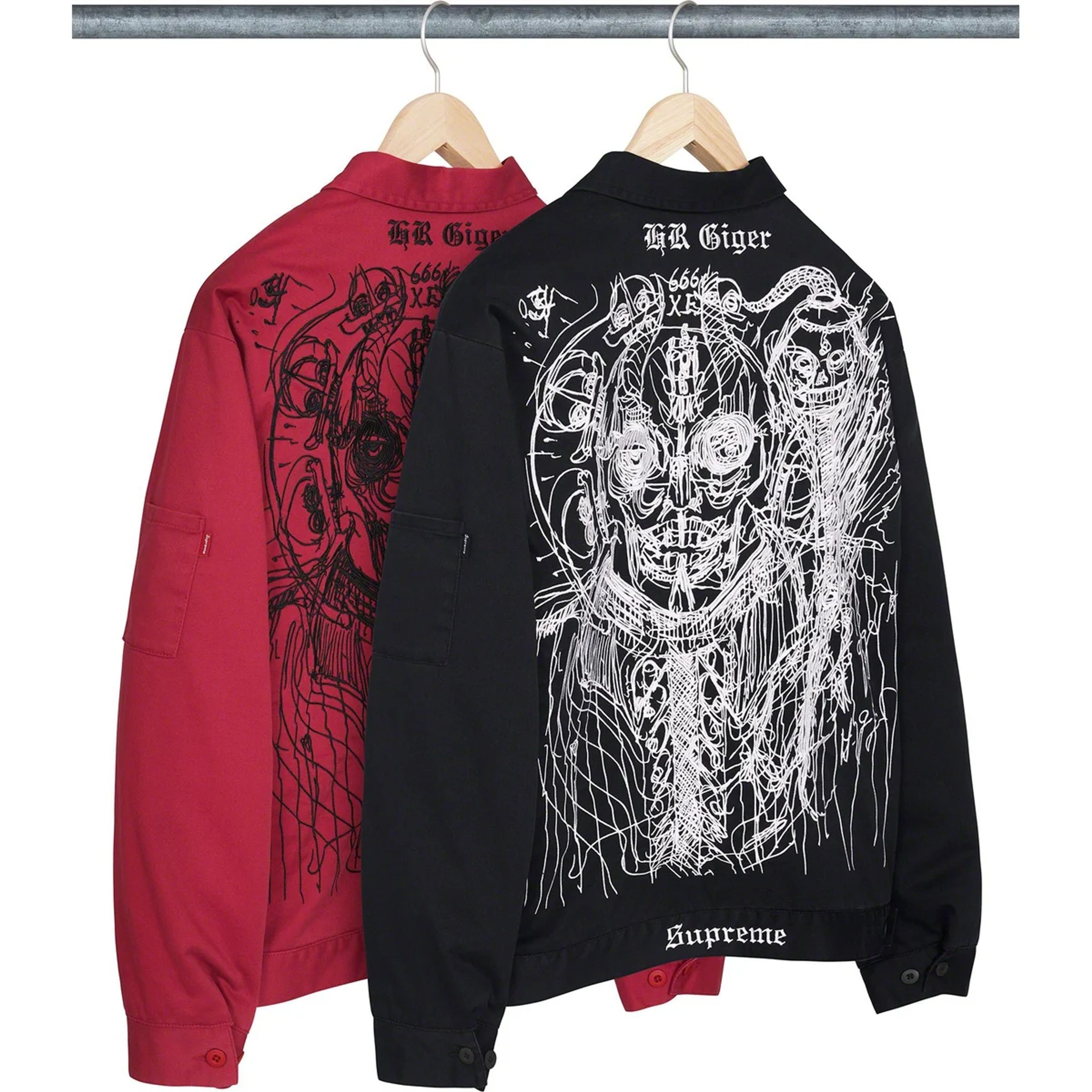 Supreme H.R.Giger Raglan L/S Top Black-