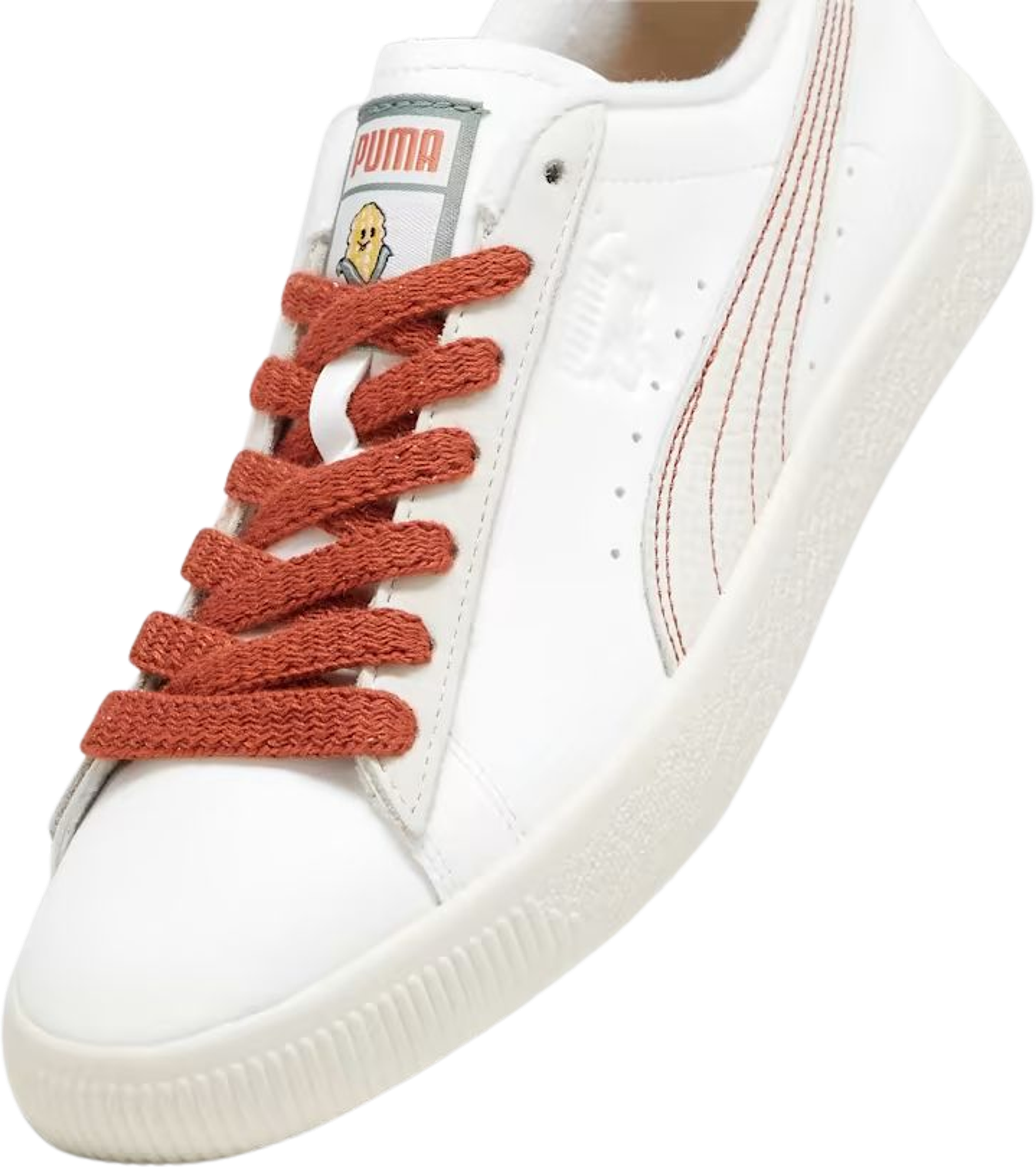 Puma Clyde Huskie Corn-Based Sneakers, White, 10