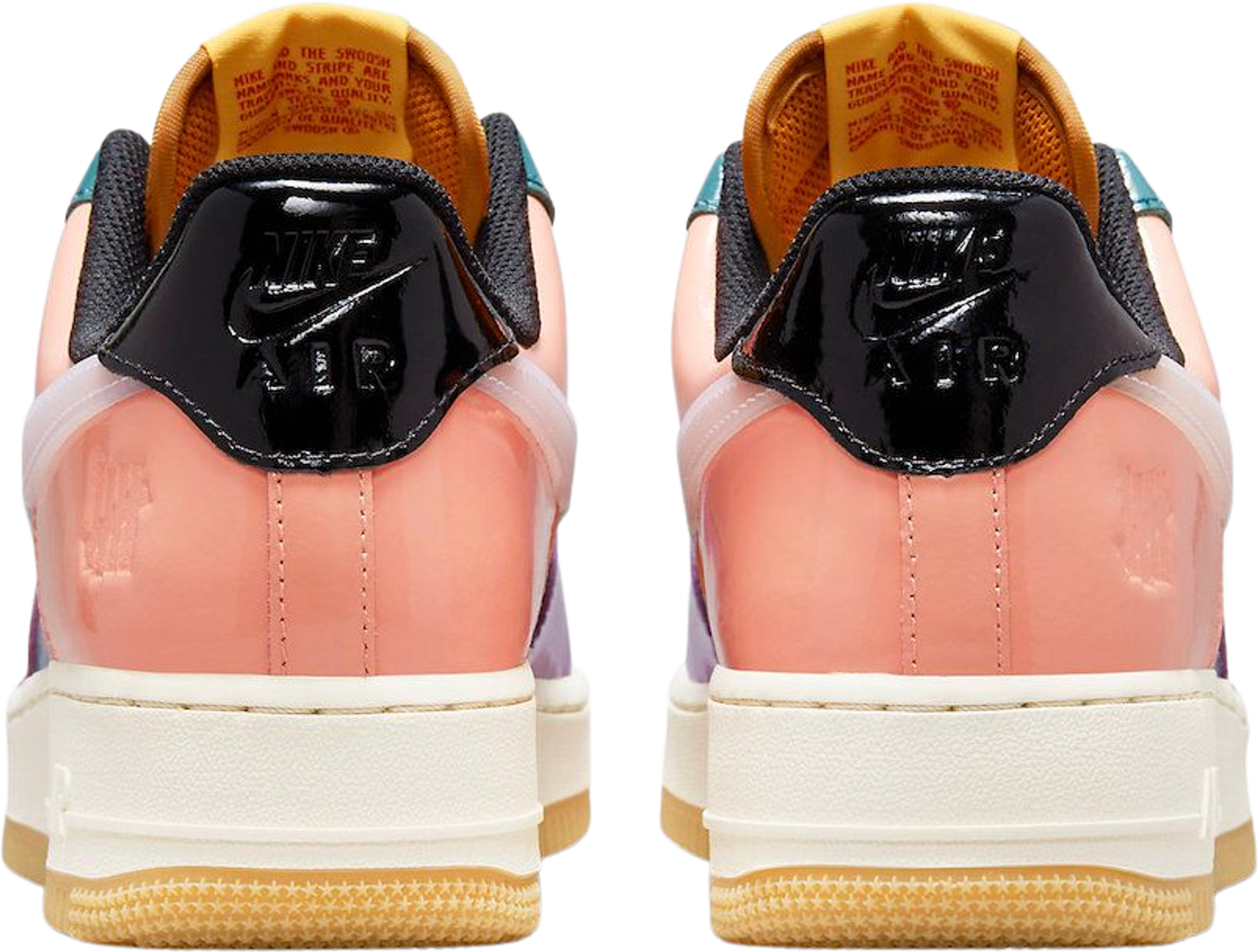 Nike Air Force 1 Low Multi-Swoosh Black Orange Raffles and Release Date