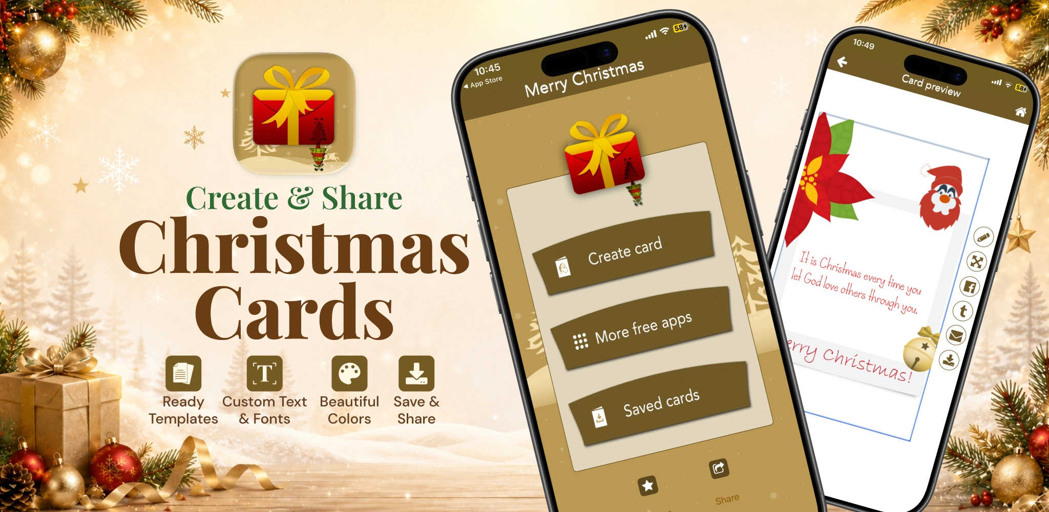 Christmas Card Maker App Banner