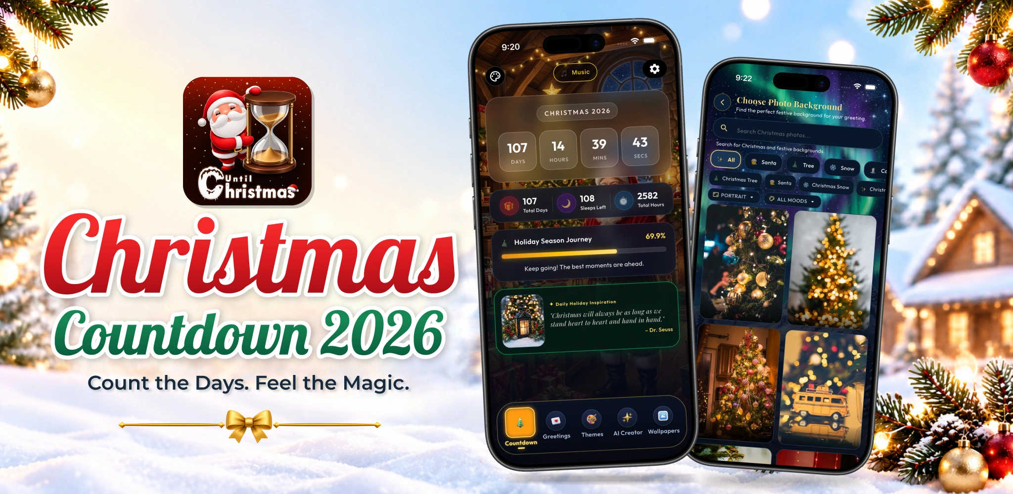 Christmas Countdown Timer app preview