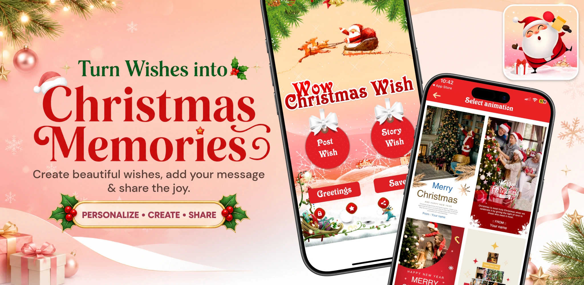 Wow Christmas Wish Video Maker Banner