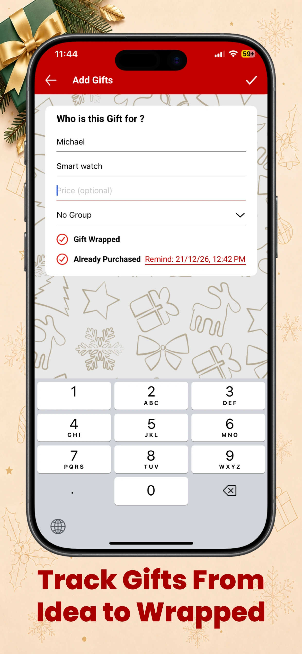 Christmas Budget Planner iPhone screenshot 5