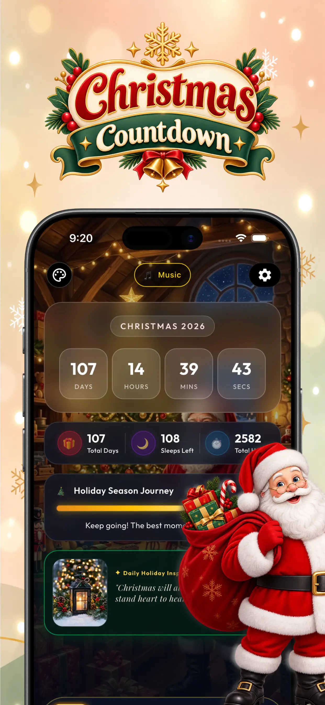 Christmas Countdown Timer iPhone screenshot 1