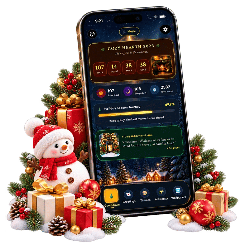 Christmas Countdown Timer live screen