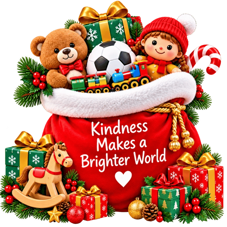 Sack of Christmas Gifts and Toys