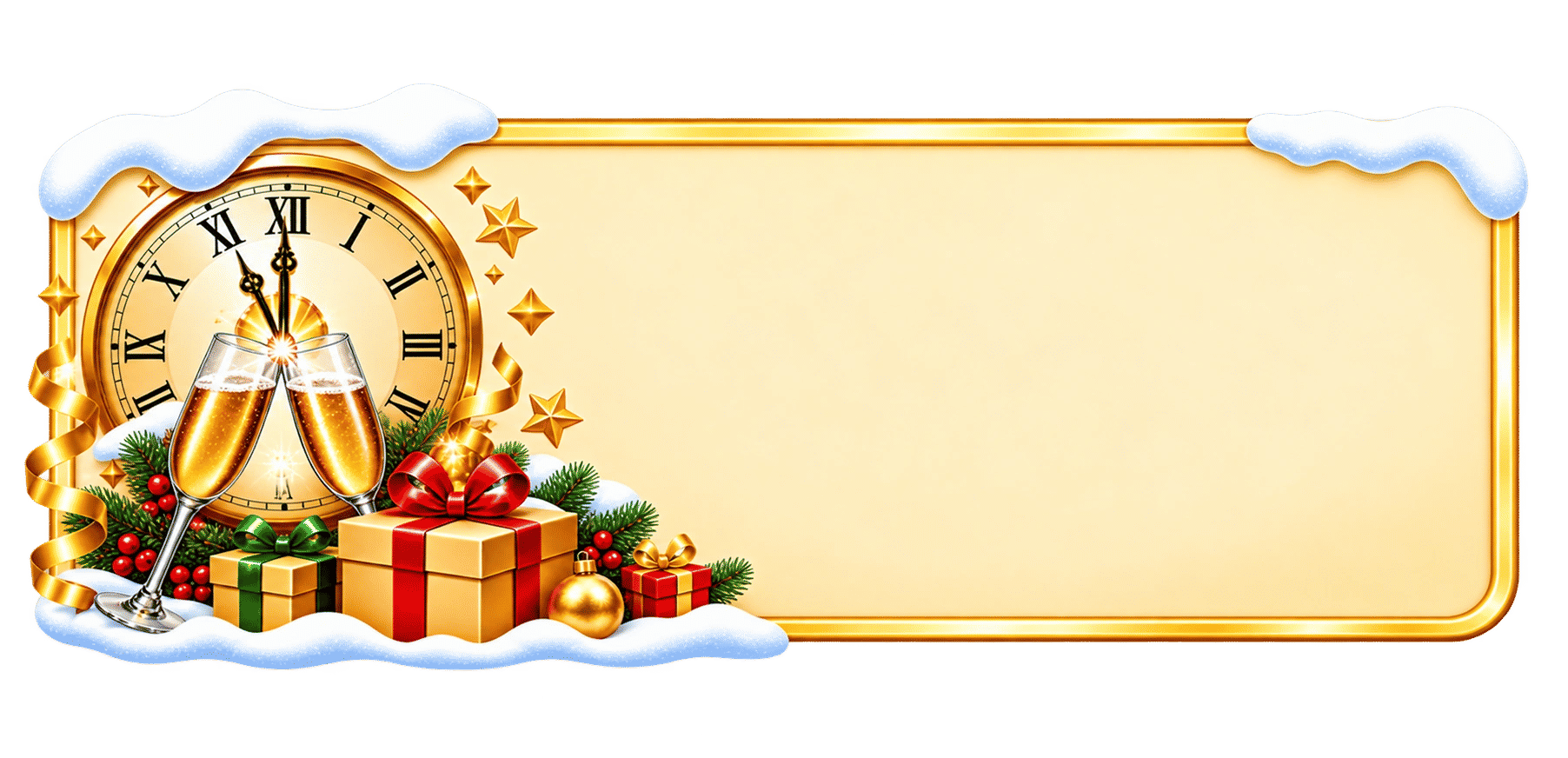 New Year countdown party banner