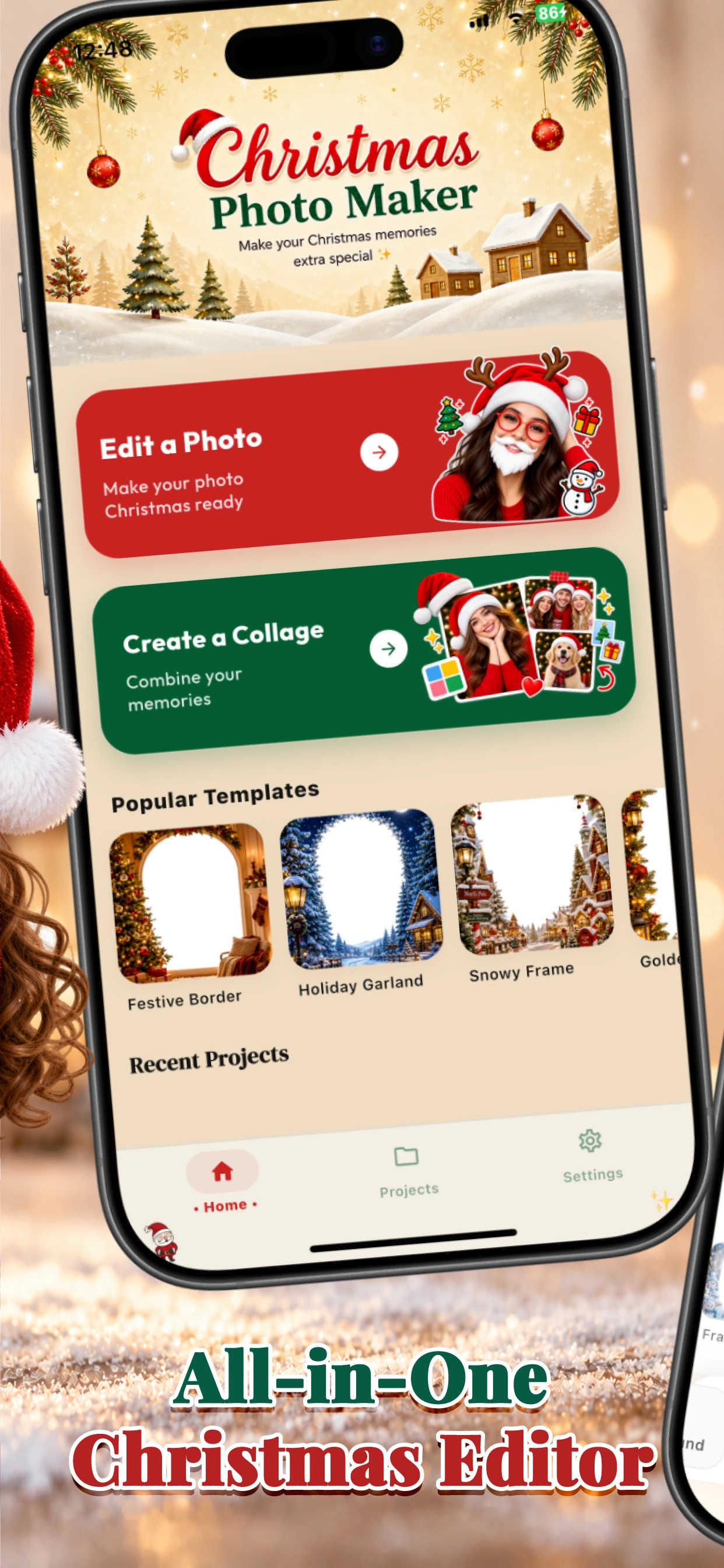 Christmas Photo Maker iPhone screenshot 2