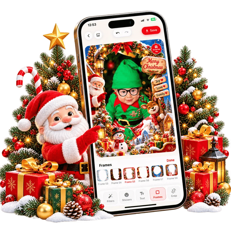 Christmas Photo Maker feature screen