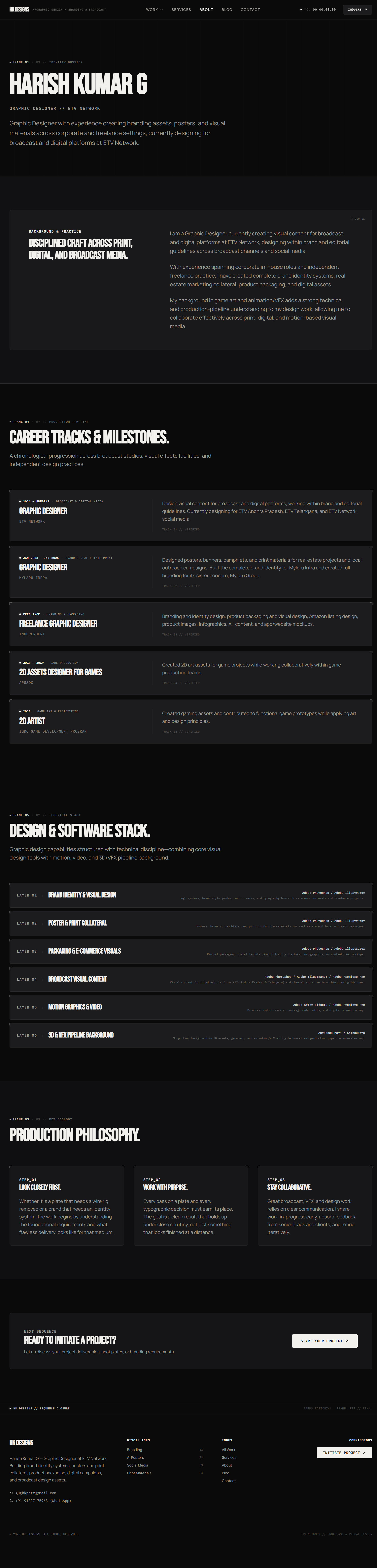 HK Designs — Full-Stack Cinematic Portfolio & Custom Headless CMS artifact 5