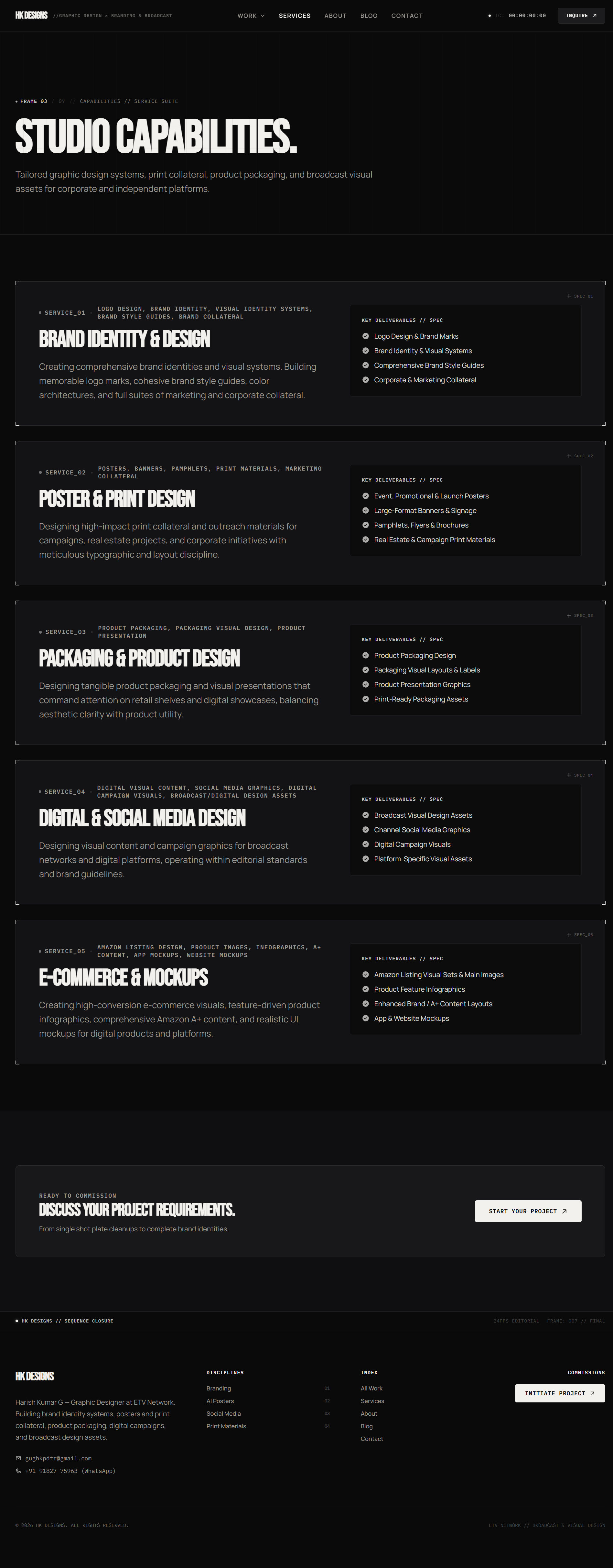 HK Designs — Full-Stack Cinematic Portfolio & Custom Headless CMS artifact 4
